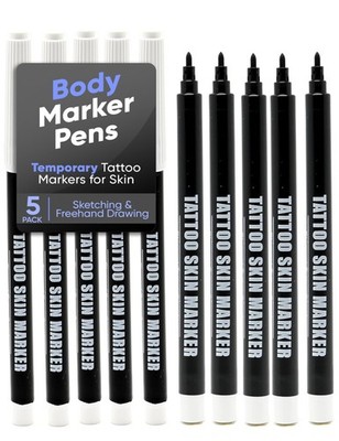 Element Tattoo Supply Body Marker Pens - Temporary Tattoo Markers for Skin, B...