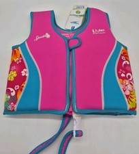Speedo Swimming Pink Zippered Swim Aid Life Vest Floater Zipper 45-60 Lbs 4/6y