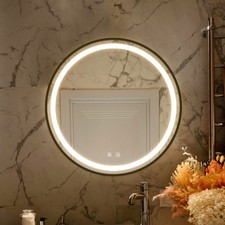 24inch Bathroom Led Classy Vanity Mirror with focused backplane,Black aluminum