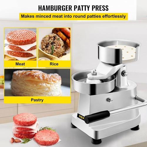 Heavy-Duty 6-Inch Stainless Steel Burger Press with Patty Papers - 1000 Included - Picture 4 of 11