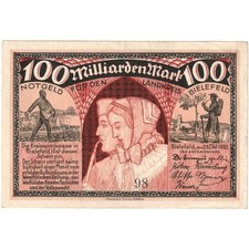 [#293333] Germany, Bielefeld, 100 Milliarden Mark, 1923-10-25, AU
