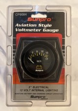 New Sunpro Voltmeter Gauge 12 Volt Internal Lighting