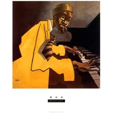 Piano Man by Justin Bua Art Print African American Music 1994 Poster 24x29