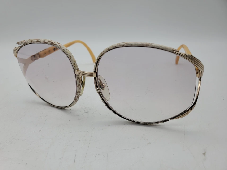 复古 Christian Dior 太阳镜 2250 超大金色蛇皮包,奥地利 — 第 3/4 张图片