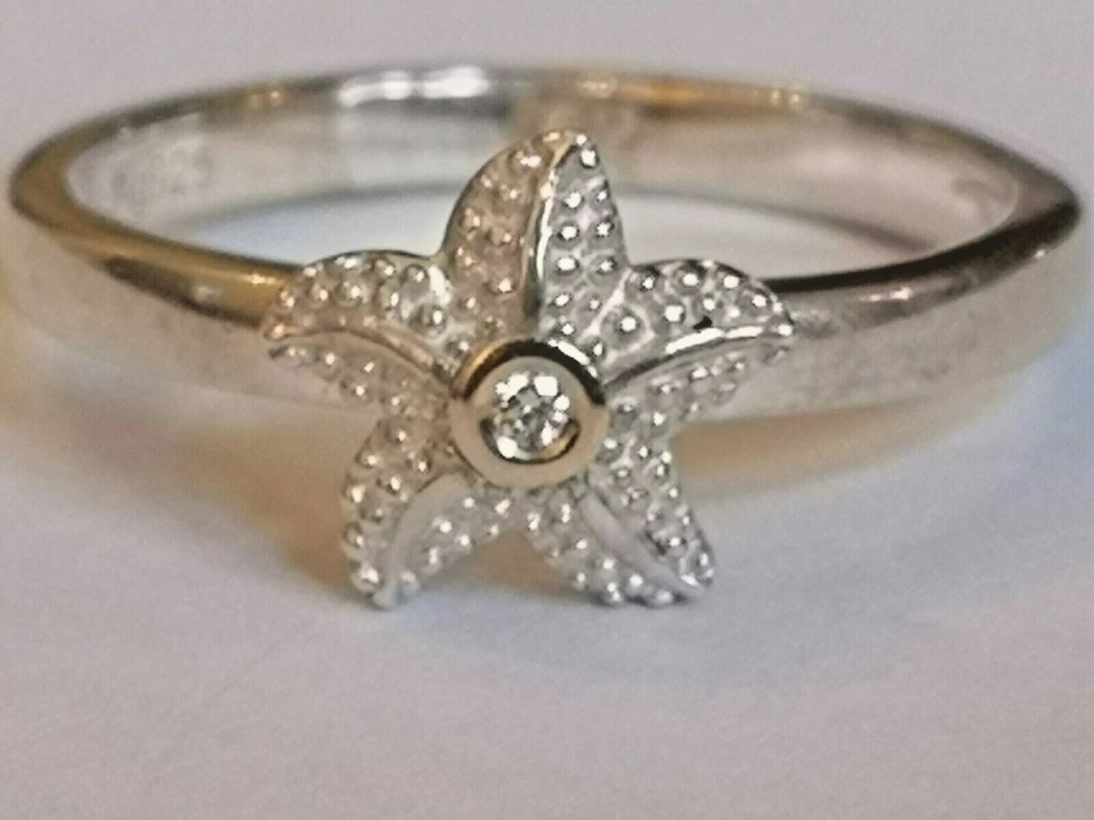 Thomas Sabo Diamond sterling silver starfish ring rrp 175 eBay
