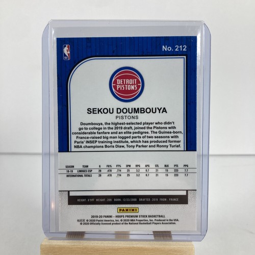 2019-20 NBA Hoops Premium Stock Sekou Doumbouya Rookie Pistons #212 - Picture 2 of 2