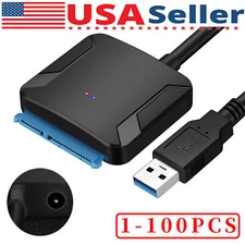 USB 3.0 to SATA III Adapter for 2.5" 3.5" SSD HDD Hard Drive LOT