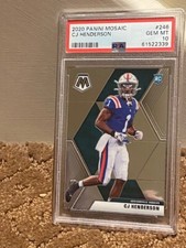 2020 Panini Mosaic CJ Henderson PSA 10 Rookie RC Card NEW CLEAN CASE