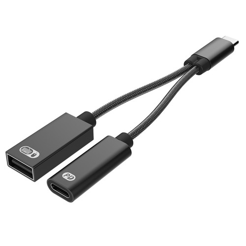 OTG Type C Cable Phone Adapters USB2.0 PD Charging Port for GoogleTV Chromecast - Picture 2 of 4