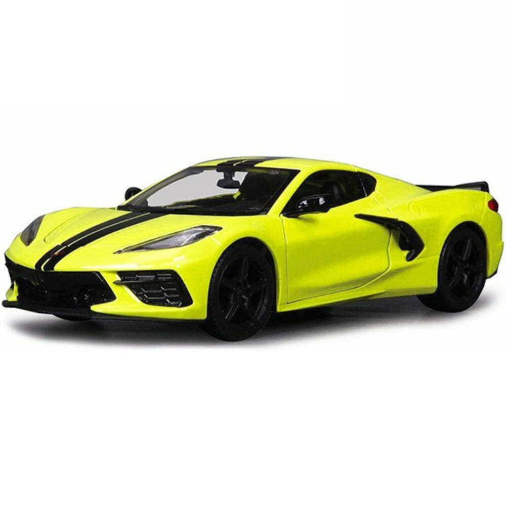 2020 Chevrolet Corvette Stingray Coupe Z51 1:24 Scale Diecast Model Yellow by Ma