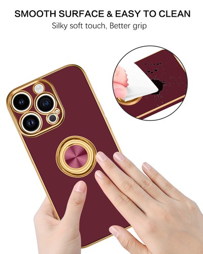 For iPhone 15 14 13 12 11 Pro Max Shockproof Kickstand Ring Rugged Case Cover - Picture 122 of 199