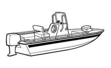 7.6oz BOAT COVER MARINE SERVICE FLATLANDER 20 V O/B 2006