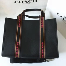 COACH Smith Tote Shoulder Bag Black CM067 Outlet New
