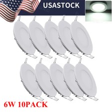 10Pack 4Inch LED Ceiling Lights Ultra-Thin Recessed Retrofits Kit 6000K Daylight