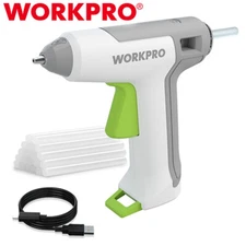 WORKPRO 3.6V Cordless Hot Glue Gun Rechargeable Fast Heating Glue Gun 20 Sticks