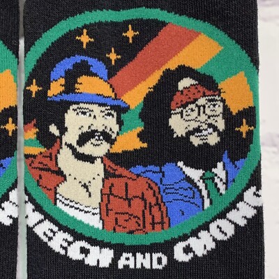 Odd Sox Cheech and Chong Up In Smoke Black Green Logo Mens Size 6-13 NEW