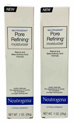 2 neutrogena pore refining moisturizer 1oz distressed box