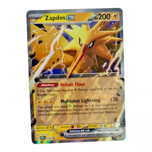 Pokemon 151 - Zapdos ex (SVP 049) Black Star Promo - JUMBO Card - NM