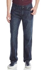 DKNY Jeans Men's Soho Relaxed Fit Jeans Style H4410001 Dark Blue Wash