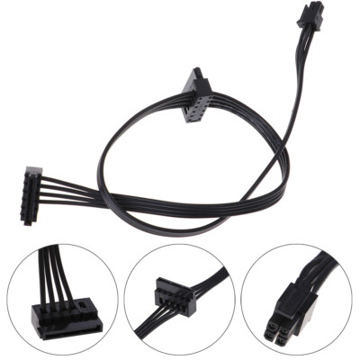 1Pc 45CM mini 4 Pin to 2 Sata SSD power supply cable for lenovo M410 M610 M4H-$i