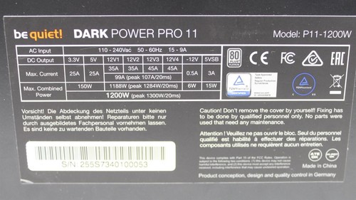 Be Quiet Dark Power Pro 11 1200W ATX Netzteil 1200 Watt modular 80+ #303928 - Afbeelding 2 van 3