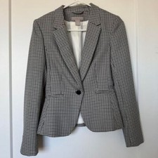 black and white houndstooth blazer