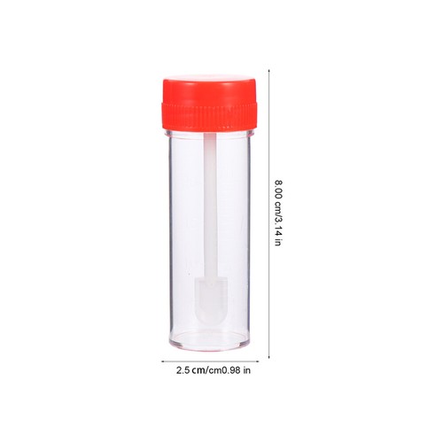 12 Pcs Sampling Tube Stool Specimen Cups Plastic Sample Storage Tubes - Afbeelding 3 van 12