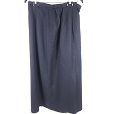 Vintage Sag Harbor Black Pencil Maxi Skirt Womens 14 Wool Blend