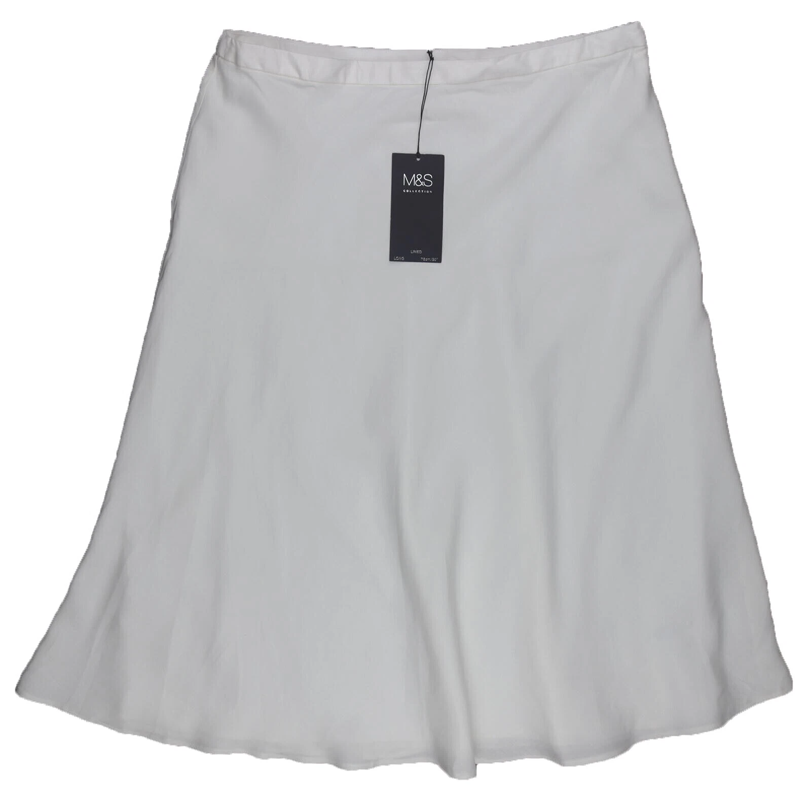 M&S Womens Marks and Spencer Ivory Linen Skirt Size 16 RRP £45 zz