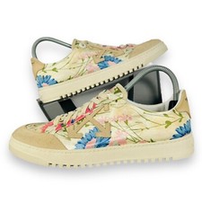 OFF-White C/O Virgil Abloh Floral Sneaker Cream / Blue Rare Women's 10