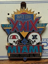 VINTAGE JANUARY 29 1995 SUPER BOWL XX1X AFC/NFC NFL FOOTBALL PIN 1