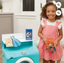 Little Tikes Retro Inspired Washer Dryer Realistic Pretend Play Laundry,tum spin