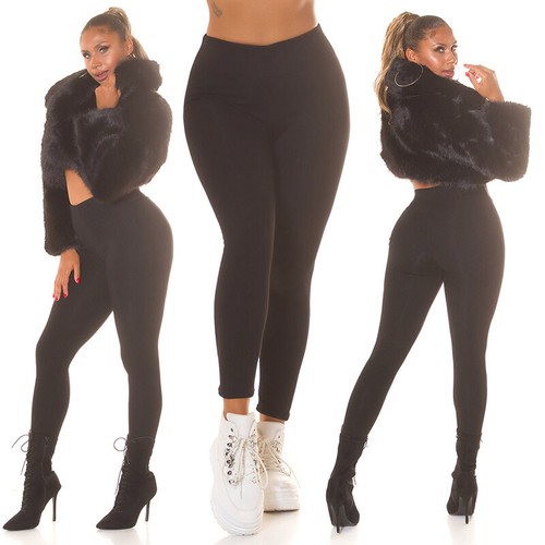 Koucla Women's High Waist Thermal Leggings Pants Milax-Fashion