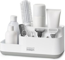 Grey/White EasyStore Bathroom Storage Caddy Organiser for bathroom accessories