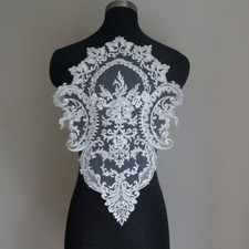 1pc Embroidery Lace Hollow Out Patch Large Applique for Sewing Wedding Dress DIY