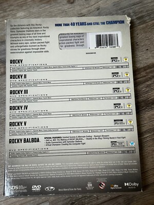 ROCKY: 6-FILM COLLECTION (DVD, 2018, 6-Disc Set, 40th Anniversary
