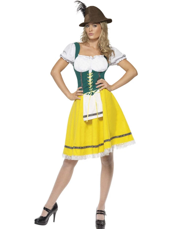 Oktoberfest Cerveza Taberna Mujer Bávara Damas Vestido Elegante Disfraz Gemano Nuevo Foto 4 de 4