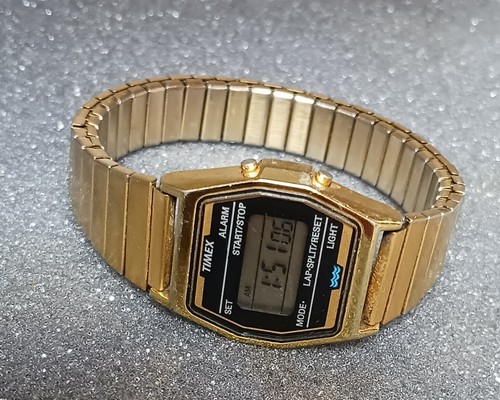 TIMEX Digital Dial Gold Tone Ladies Watch New Battery