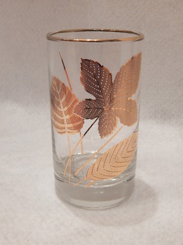 Ocho vasos de bebida vintage de 12 oz Libbey Gold Leaves de la década de 1960 - Imagen 4 de 5