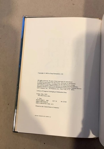 Die Cider House Rules von John Irving SIGNIERT! Ltd Special Ed William Morrow 1985 - Bild 8 von 8