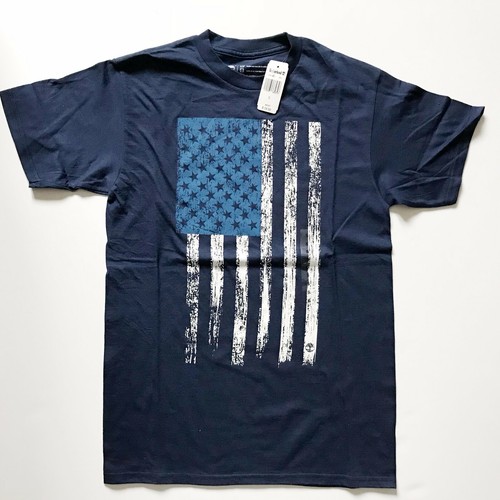 NWT Timberland Men's USA Patriotic Flag Graphic Crew Neck T-Shirt Cotton Tee - 第 13/24 張圖片