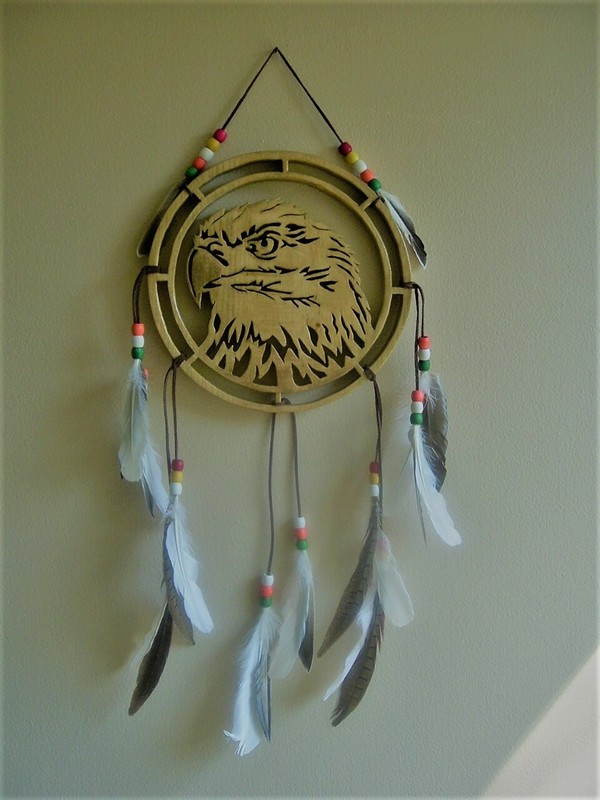 Handmade eagle dream catcher