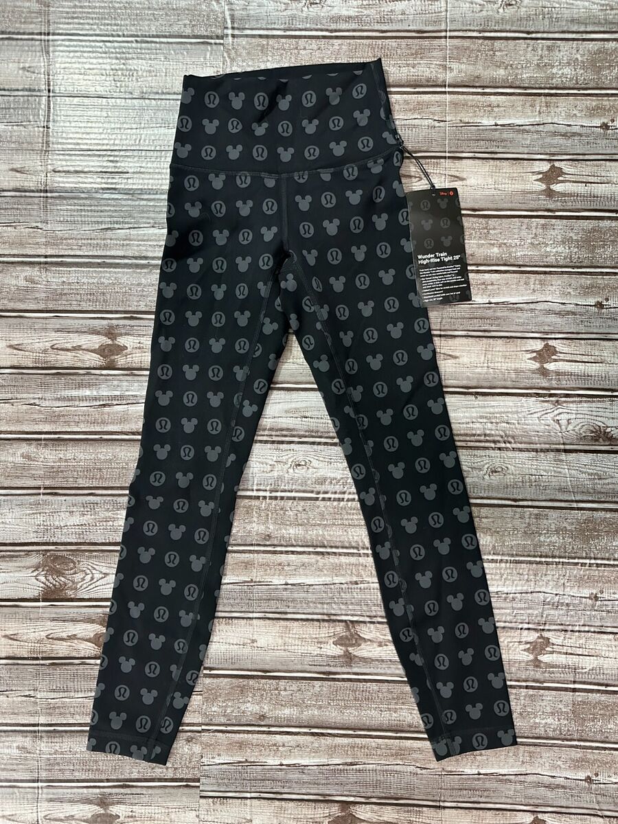 Lululemon Disney Mickey Mouse Wunder Train 2 Black High-rise