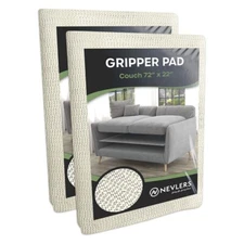 Nevlers Couch Grip Pads 22" x 72" - Pack of 2 Non Slip Grip Pads - Easy to Clean