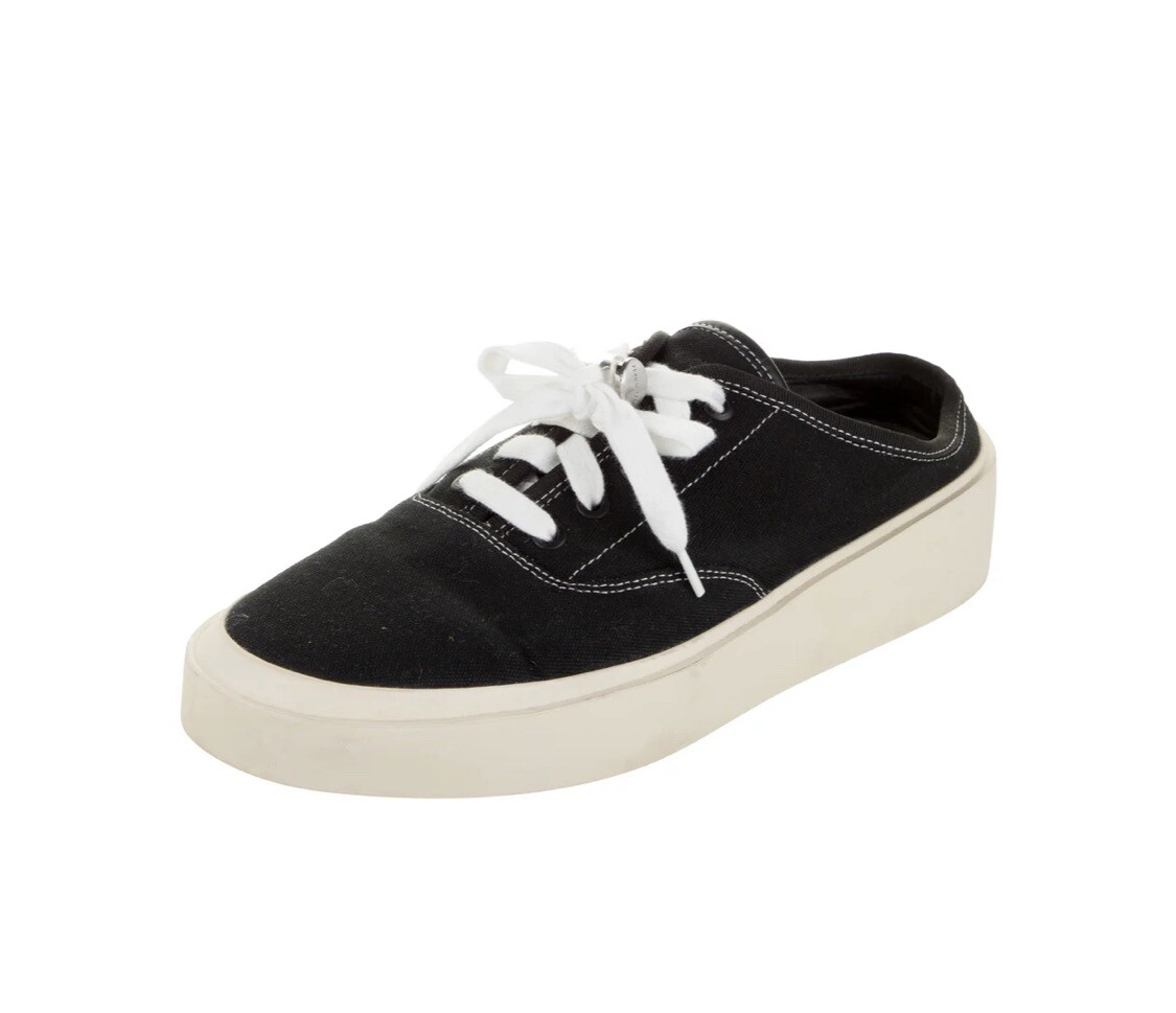fear of god バックレス 101 42 フィアオブゴッド FEAR OF GOD 101 Backless Black Canvas Sneakers Jerry Lorenzo