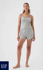 Women’s GAP Body MODAL Mini Ribbed Pajamas Sleep Shorts Size: x-small (gray)