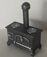 sylvanian families Cafe kitchen Oven Range Cooker Hob Stove Metal Grey Spare EC