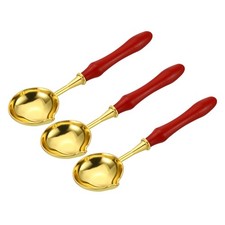 3 Pcs Wax Seal Spoon,for Wax Seal Stamp Envelope Red, 4" 