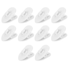 10 Pcs 360 Degree Rotate Headphone Wire Clip 0.94"x0.43"x0.59" White