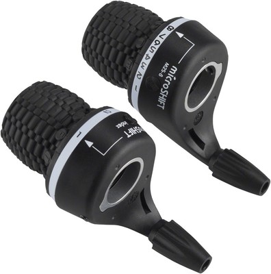 microSHIFT MS25-8 Twist Shifter Set | 8-Speed Mountain Bike Compatible,